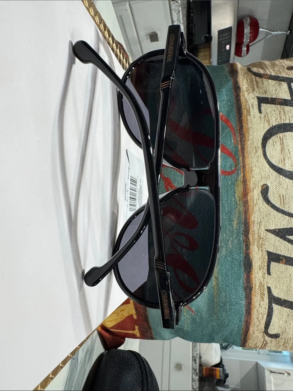 Carrera Champion Black Designer Sunglasses Black Lenses Aviator Special Edition